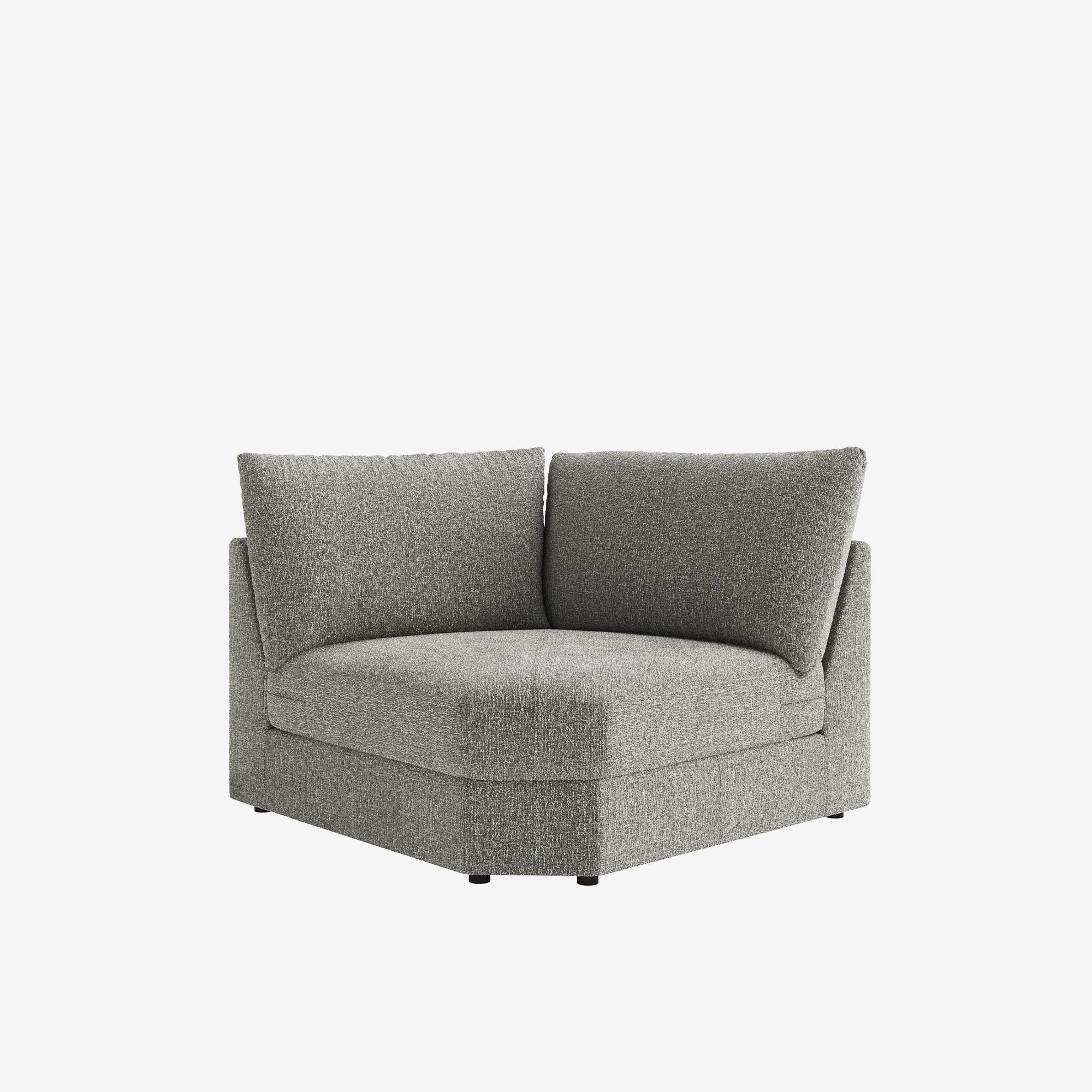 Melo Corner Fabric Sofa Curve Storm