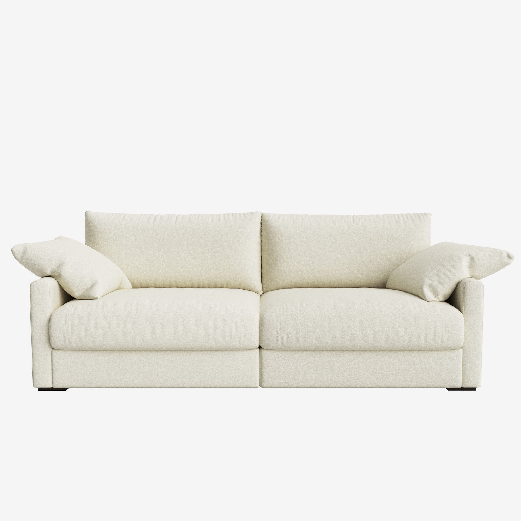 Melo 3 Seater Fabric Sofa White