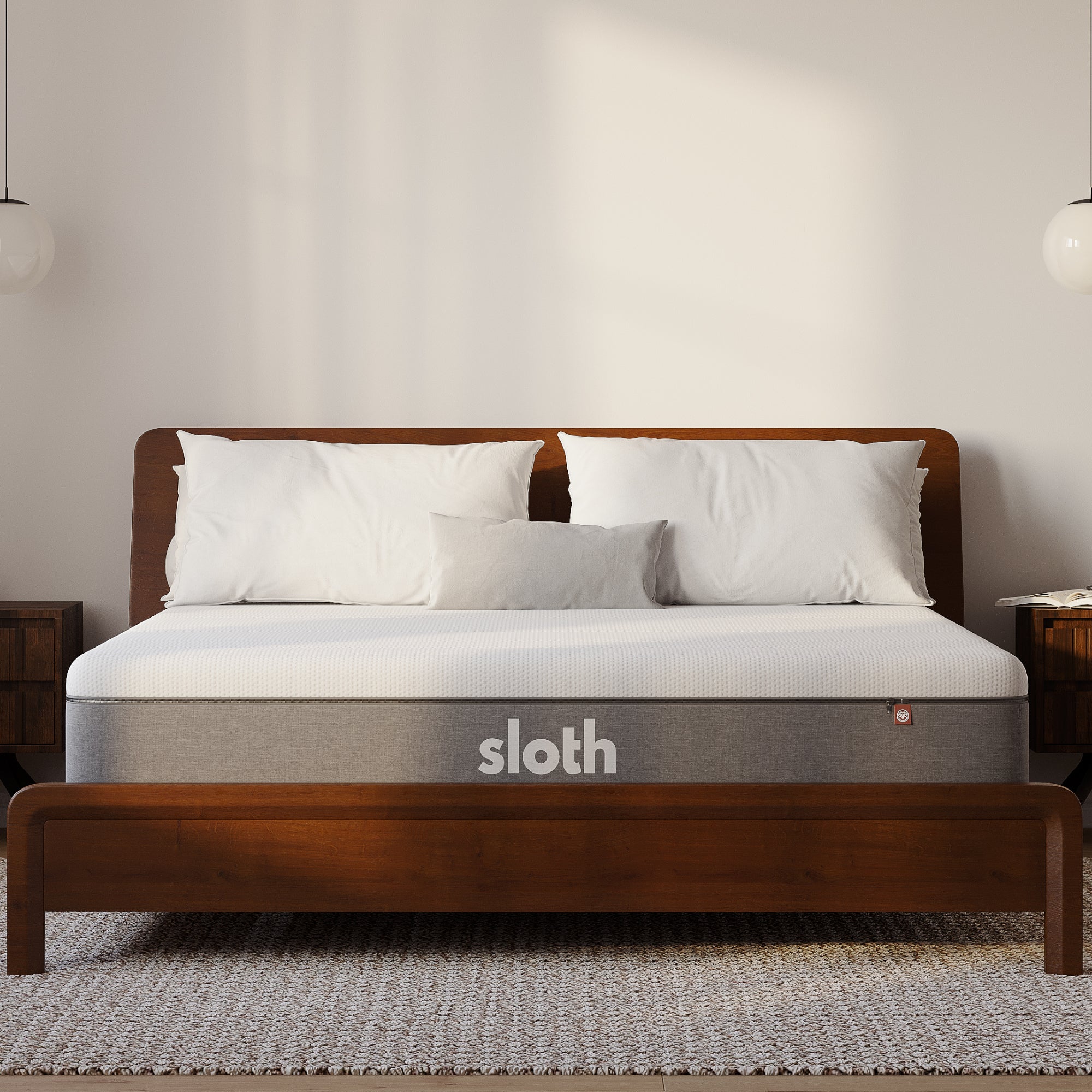 Sonno Bed - Mocha Walnut Lifestyle Photo