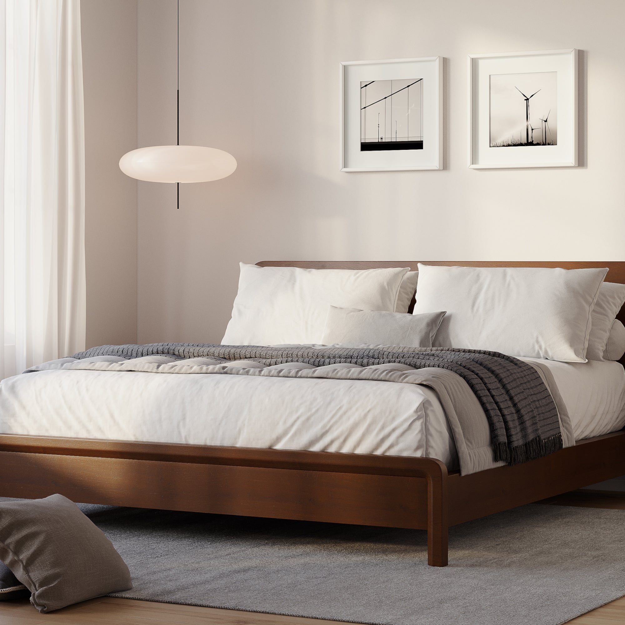 Sonno Bed - Mocha Walnut Lifestyle Photo