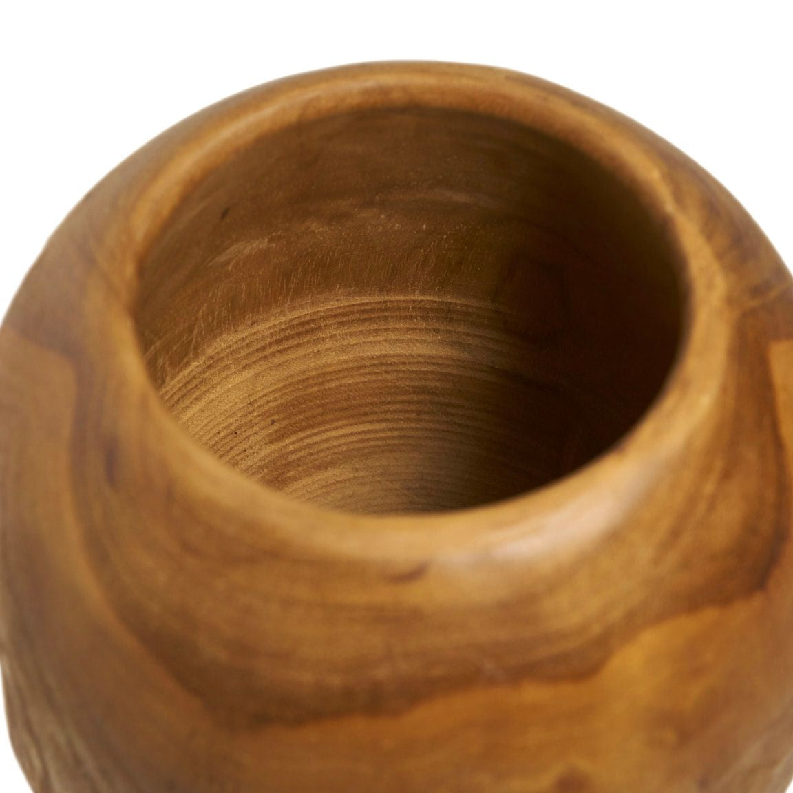 Teak Vase Ball Woodware - Natural