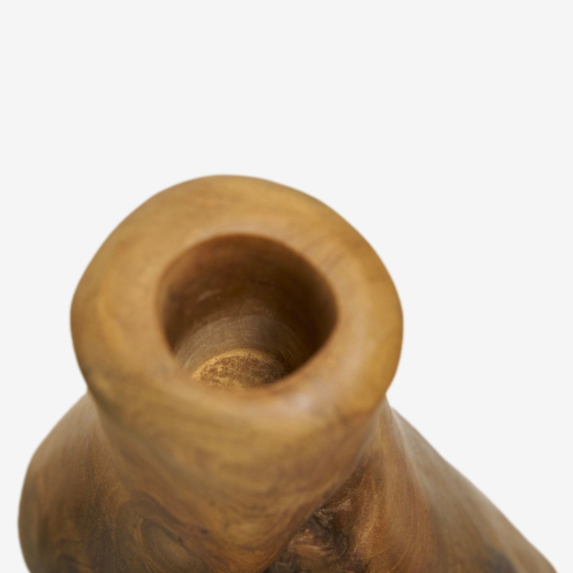 Teak Vase Small Woodware - Natural Detail Photo