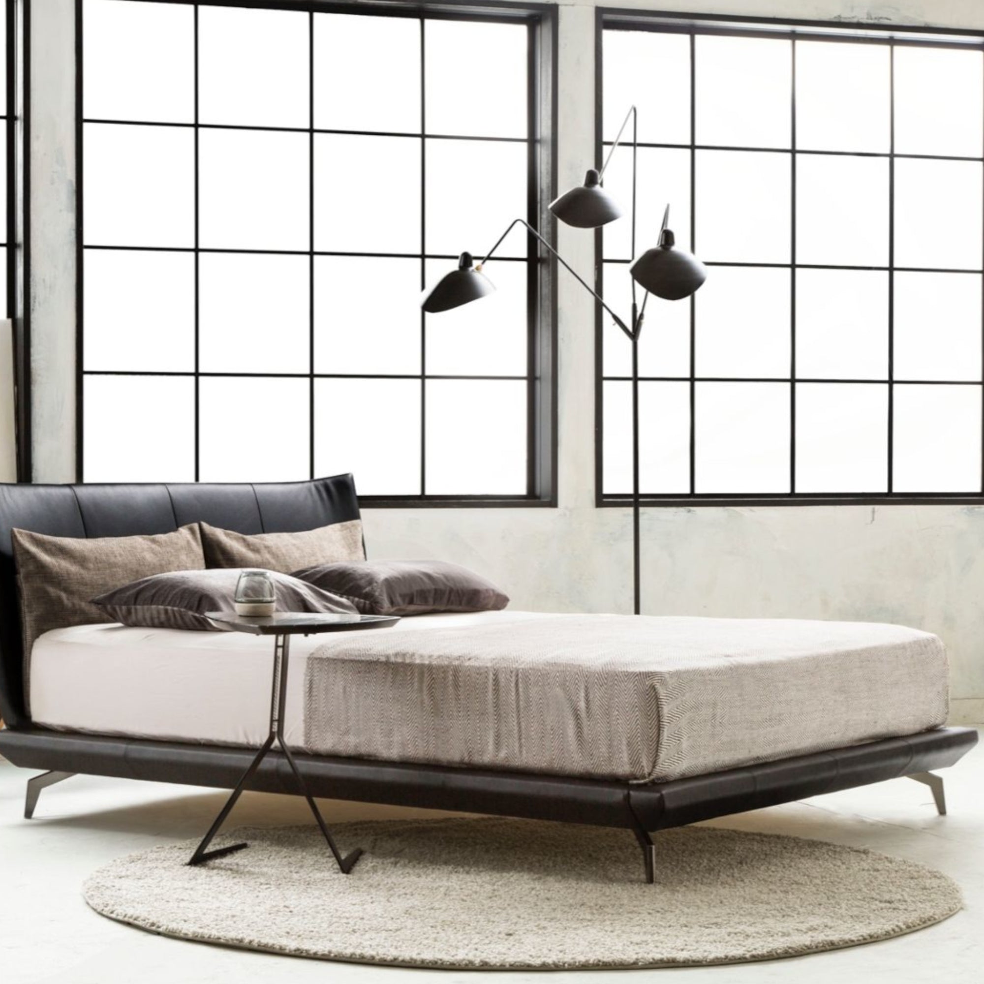 Verona Leather Bed King Lifestyle Photo