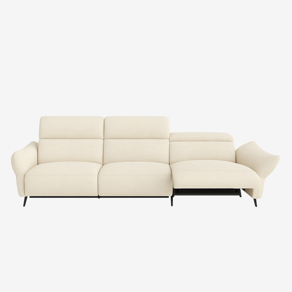 Vermont 4 Seater Fabric Recliner Sofa Oat