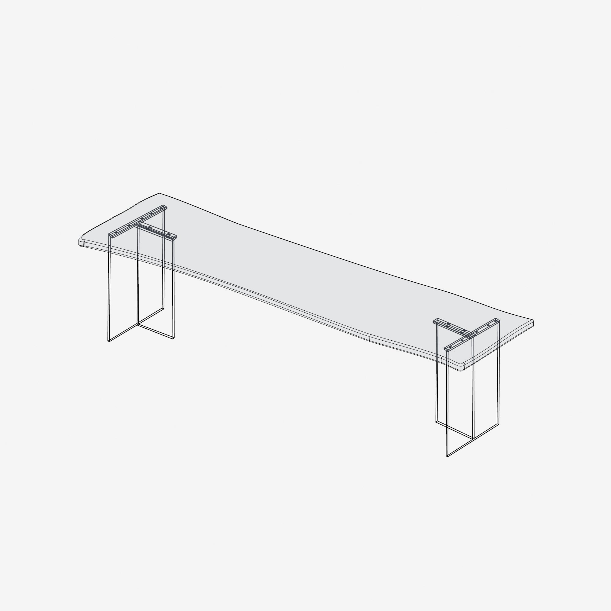 Acrylic Bench Legs