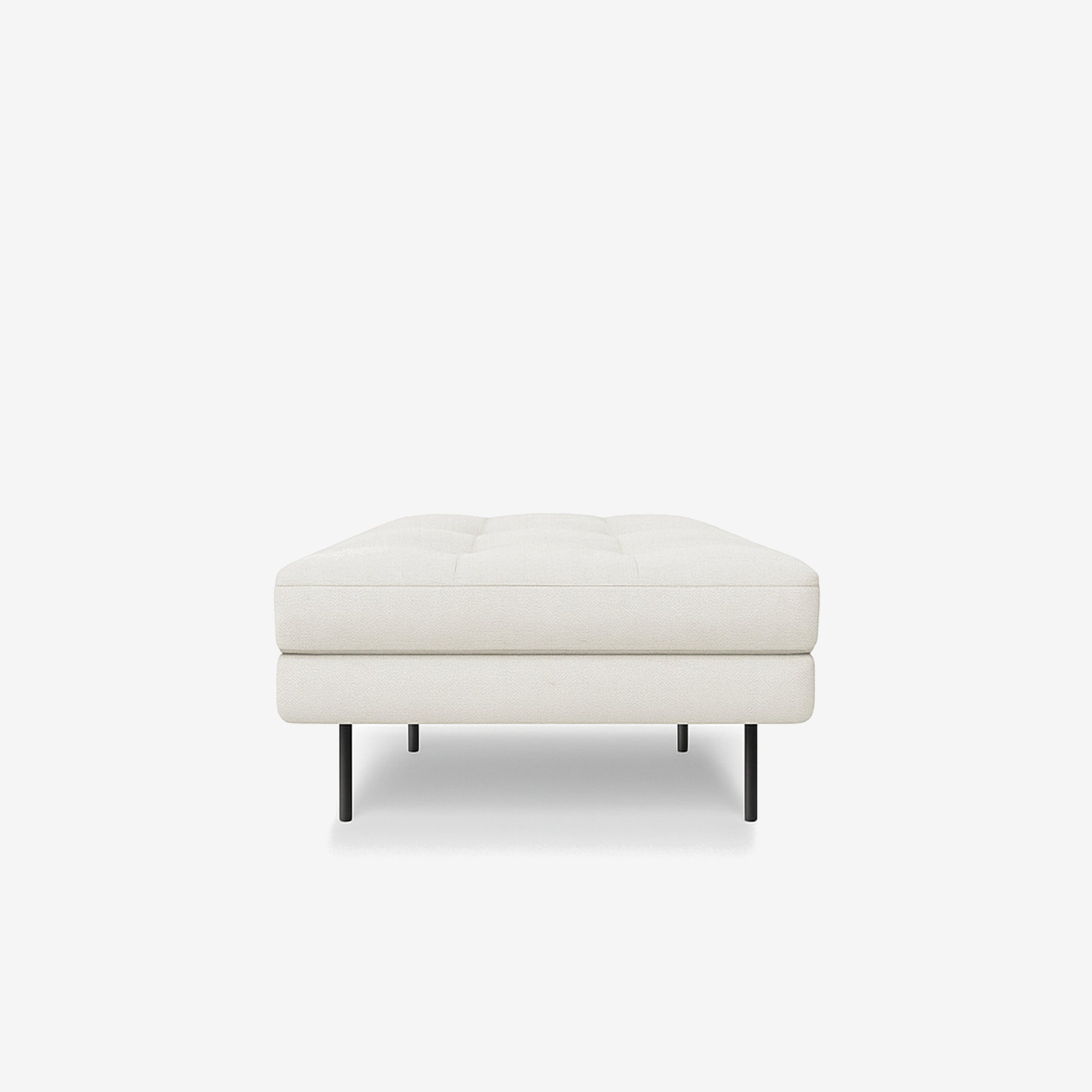 Arya Fabric Ottoman White