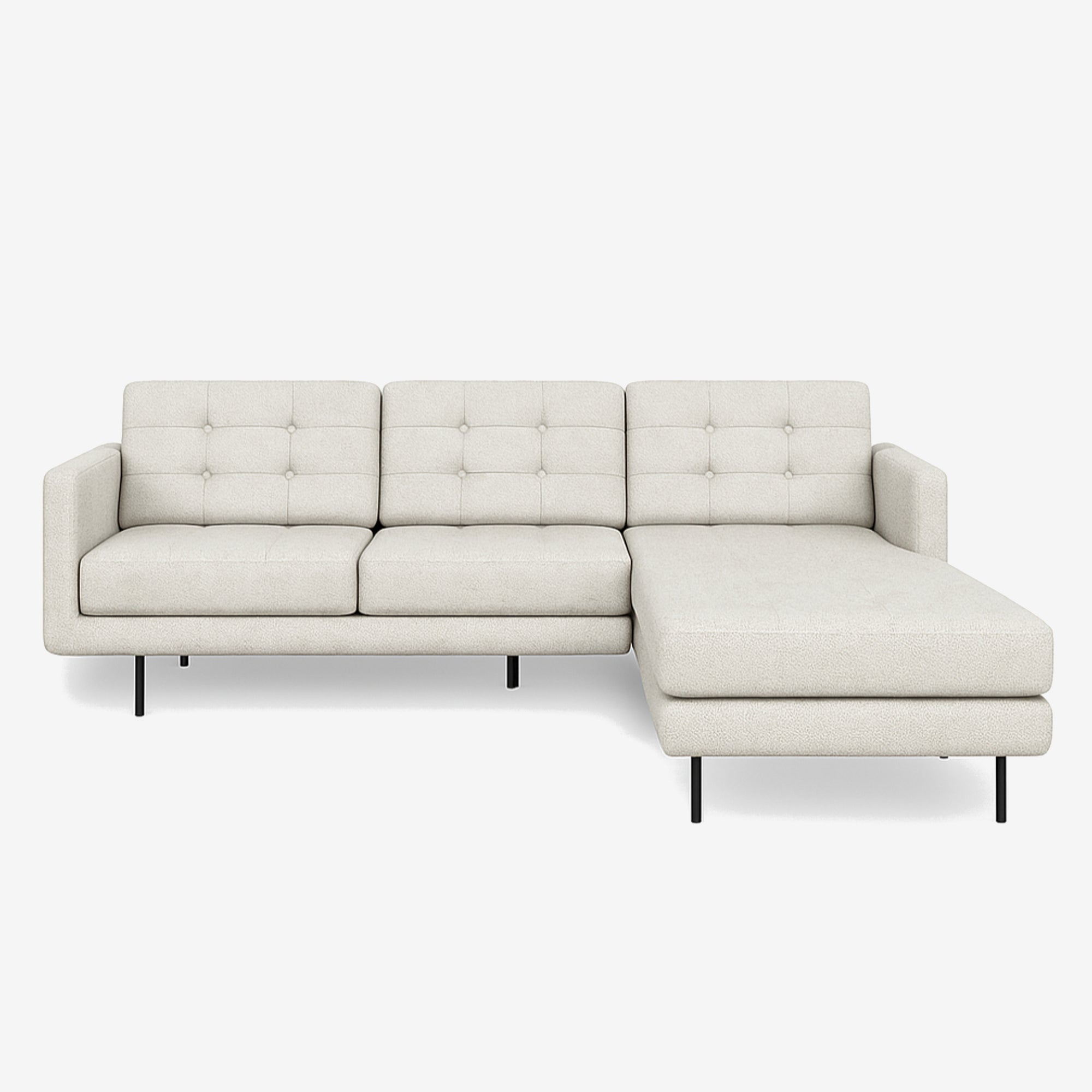 Arya Reversible L-Shaped Fabric Sofa Sand Right