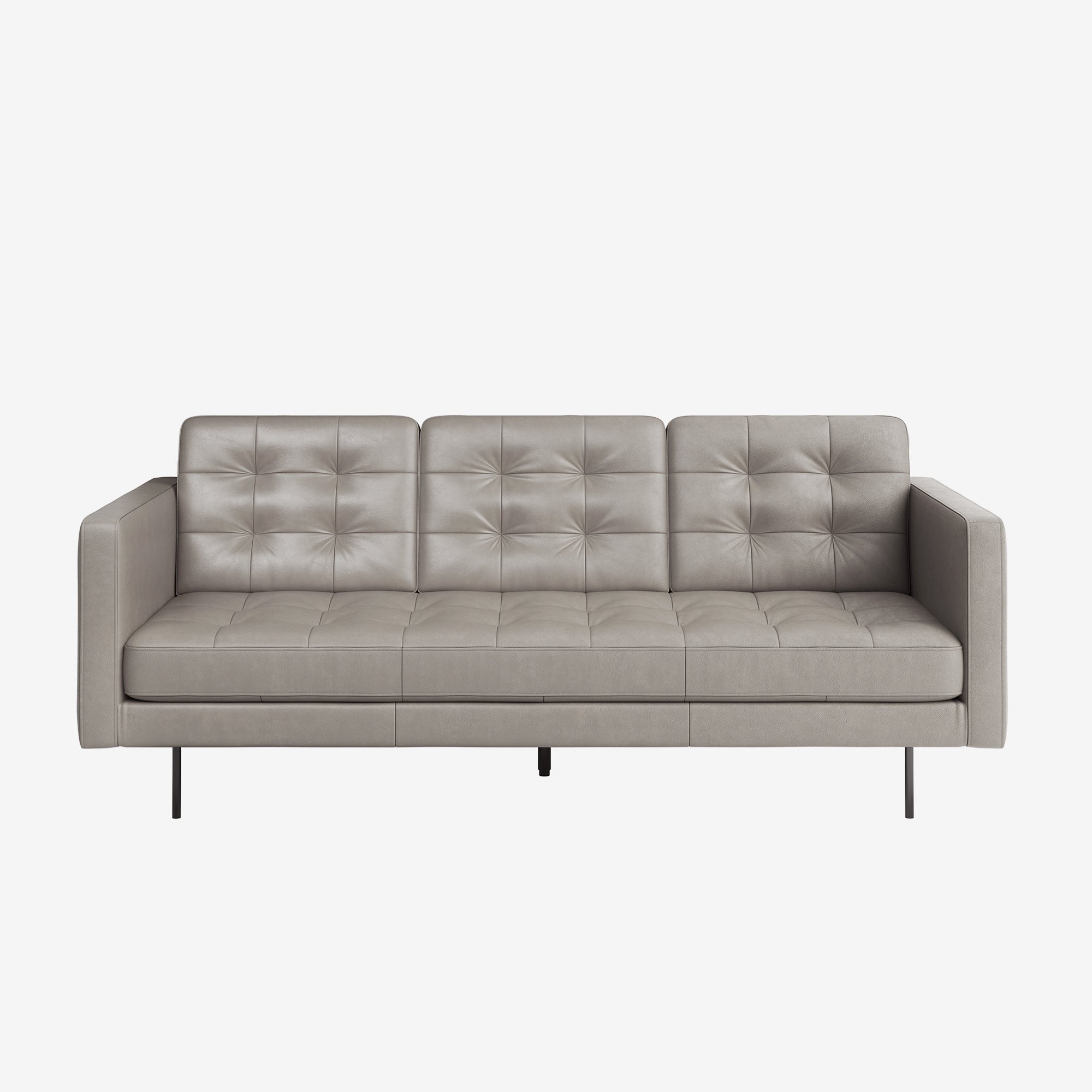 Arya 3 Seater Leather Sofa Chester Haze