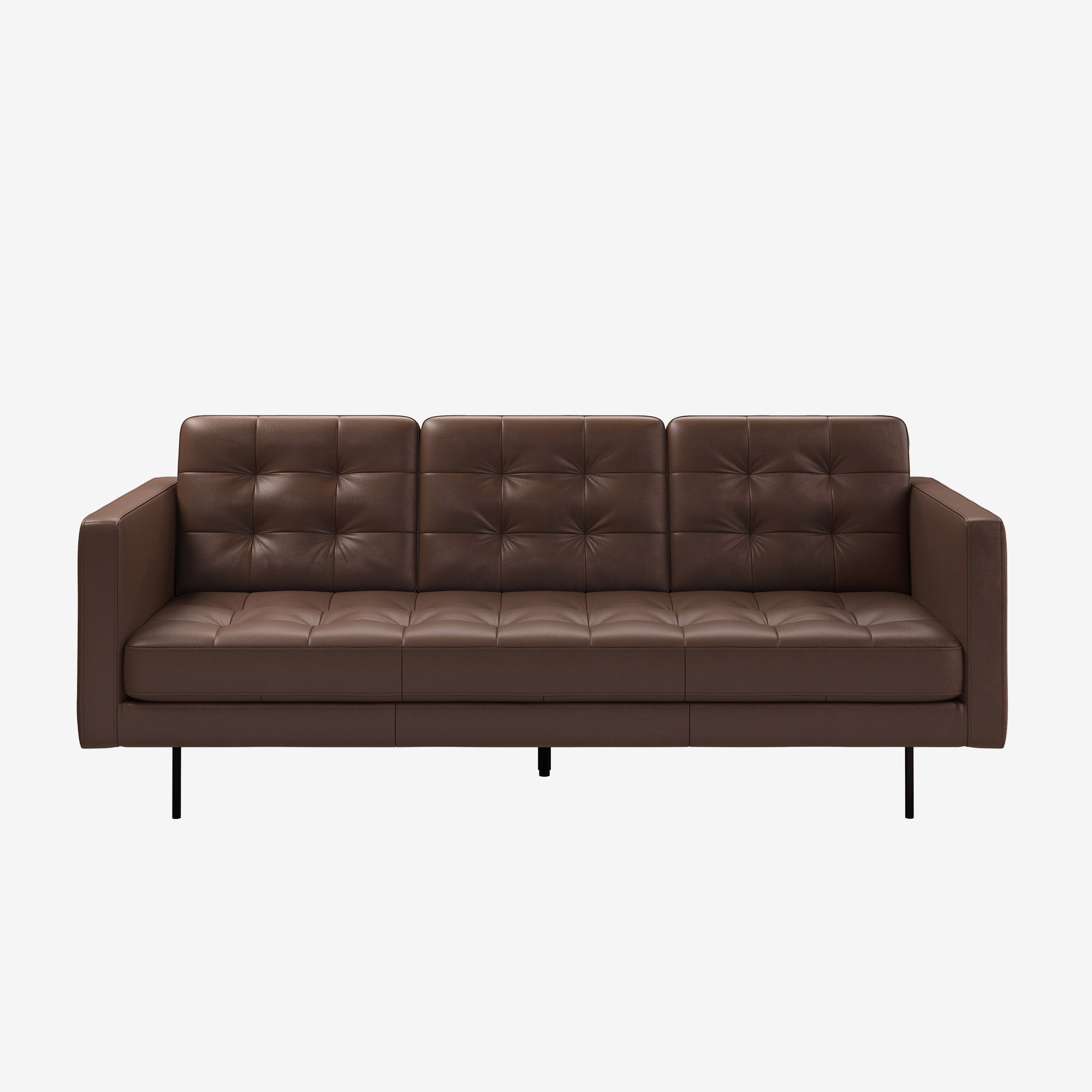 Arya 3 Seater Leather Sofa Chester Walnut