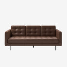 Arya 3 Seater Leather Sofa Natural Brown