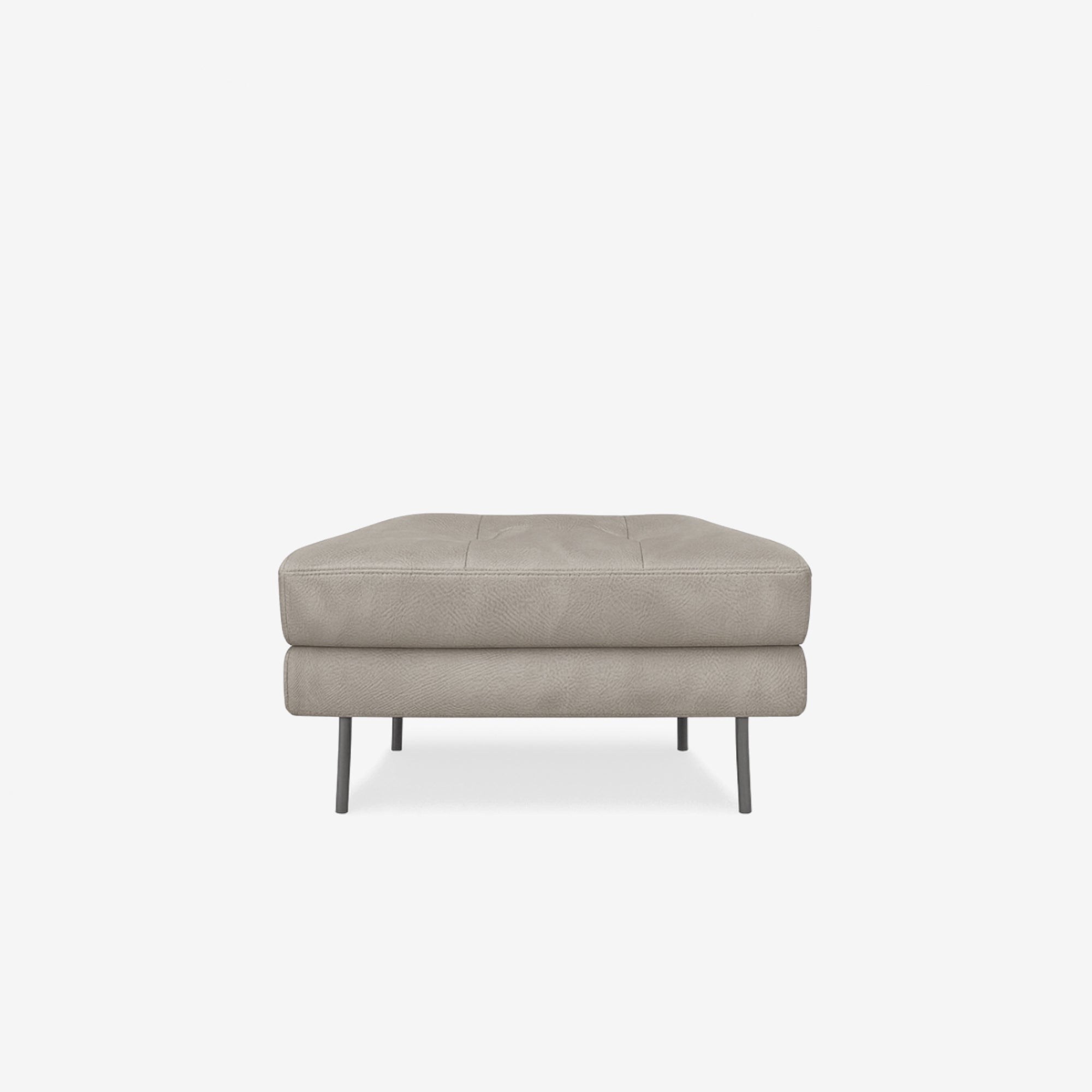 Arya Leather Ottoman Chester Haze