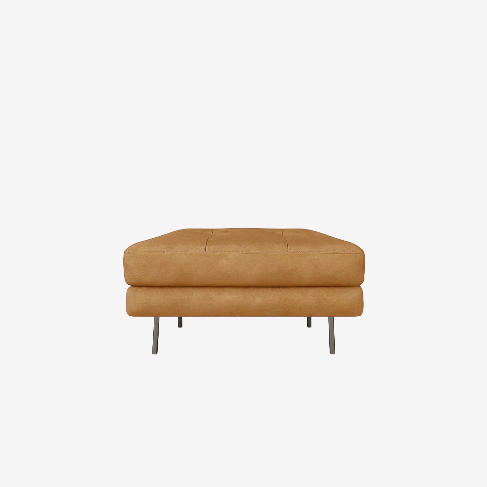 Arya Leather Ottoman Kansas Cognac
