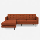 Arya Reversible L-Shape Fabric Sofa Terracotta Right