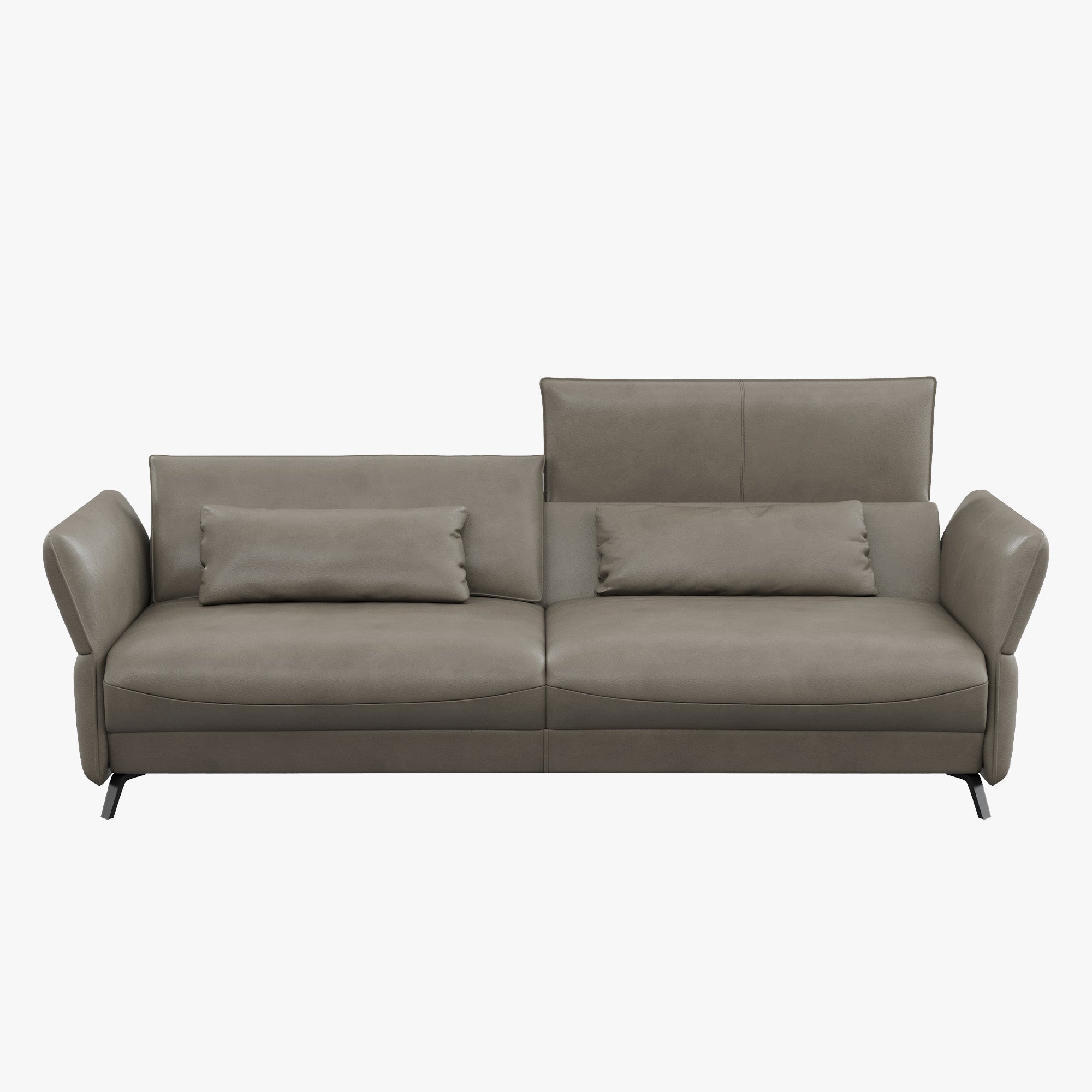 Ashby 3 Seater Leather Sofa Satine Taupe
