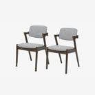 Atlas Dining Chair Set for 2 - Mocha Walnut