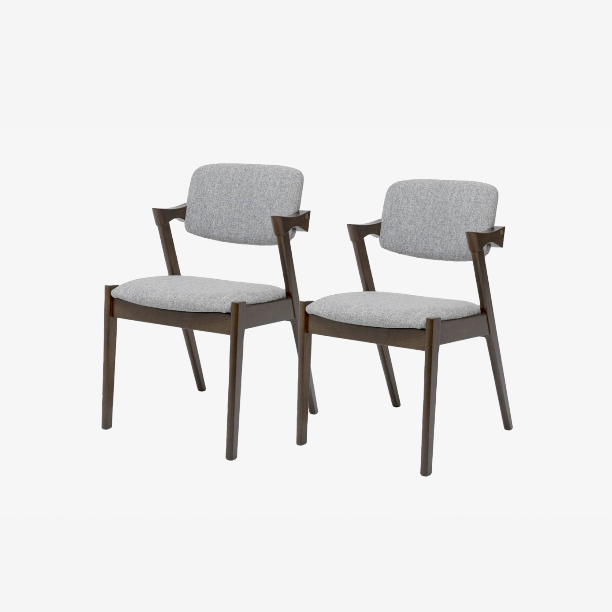 Atlas Dining Chair Set for 2 - Mocha Walnut