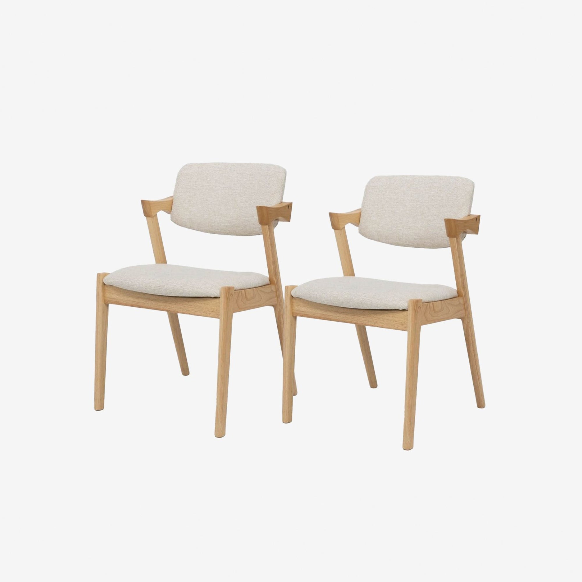 Atlas Dining Chair Set for 2 - Natural
