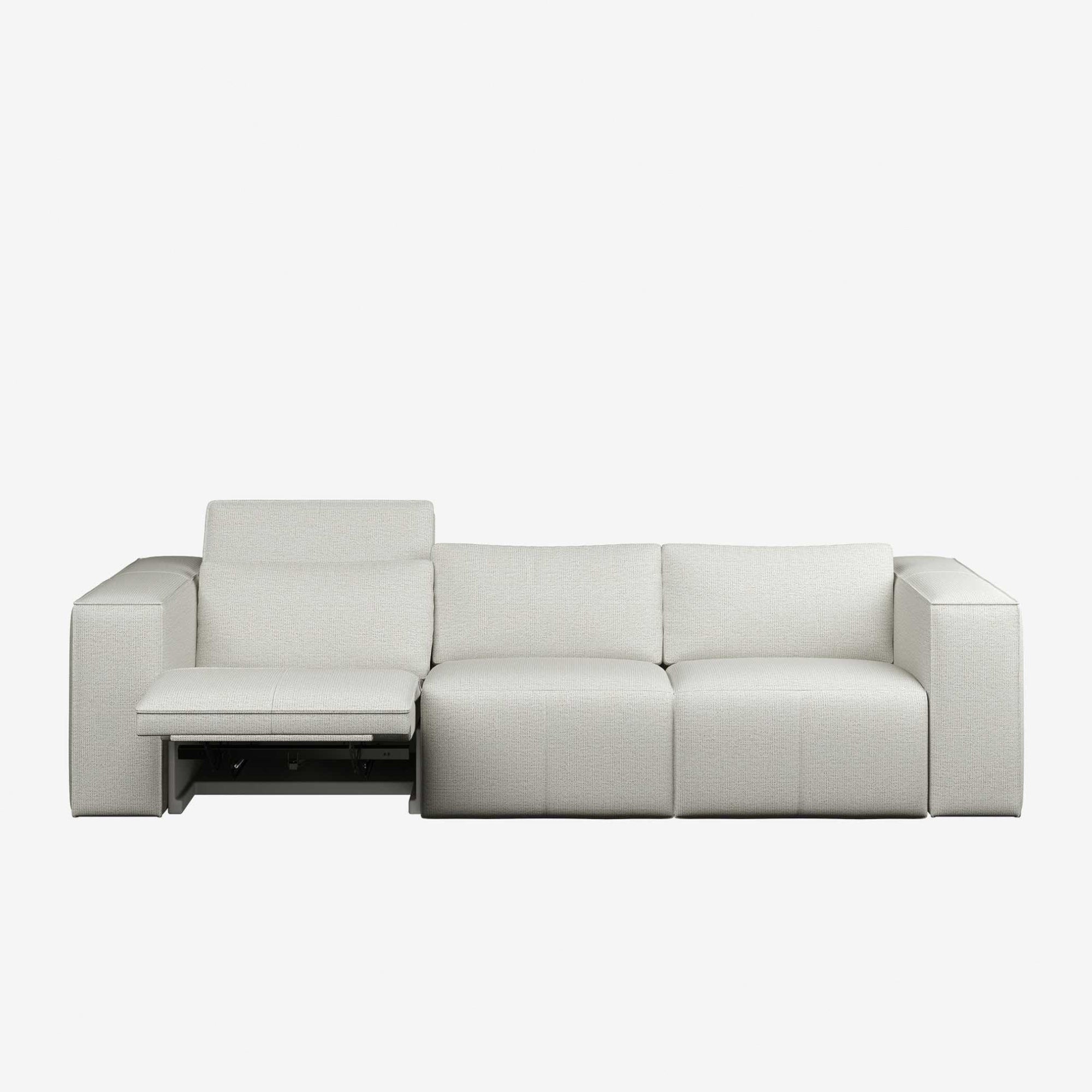 Beaumont 3 Seater Fabric Recliner Sofa - Seashell