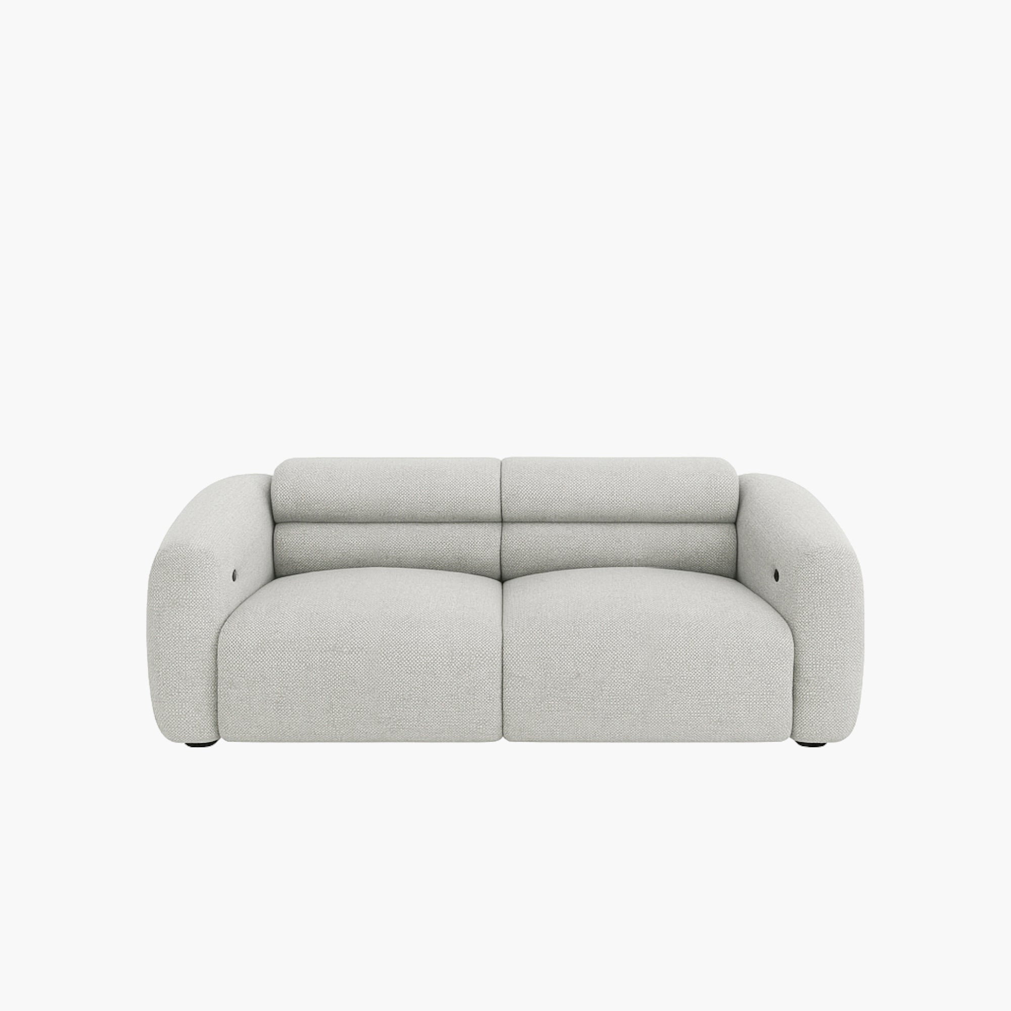 Bilbao 2 Seater Recliner Sofa - Easy Clean Fabric - Grey