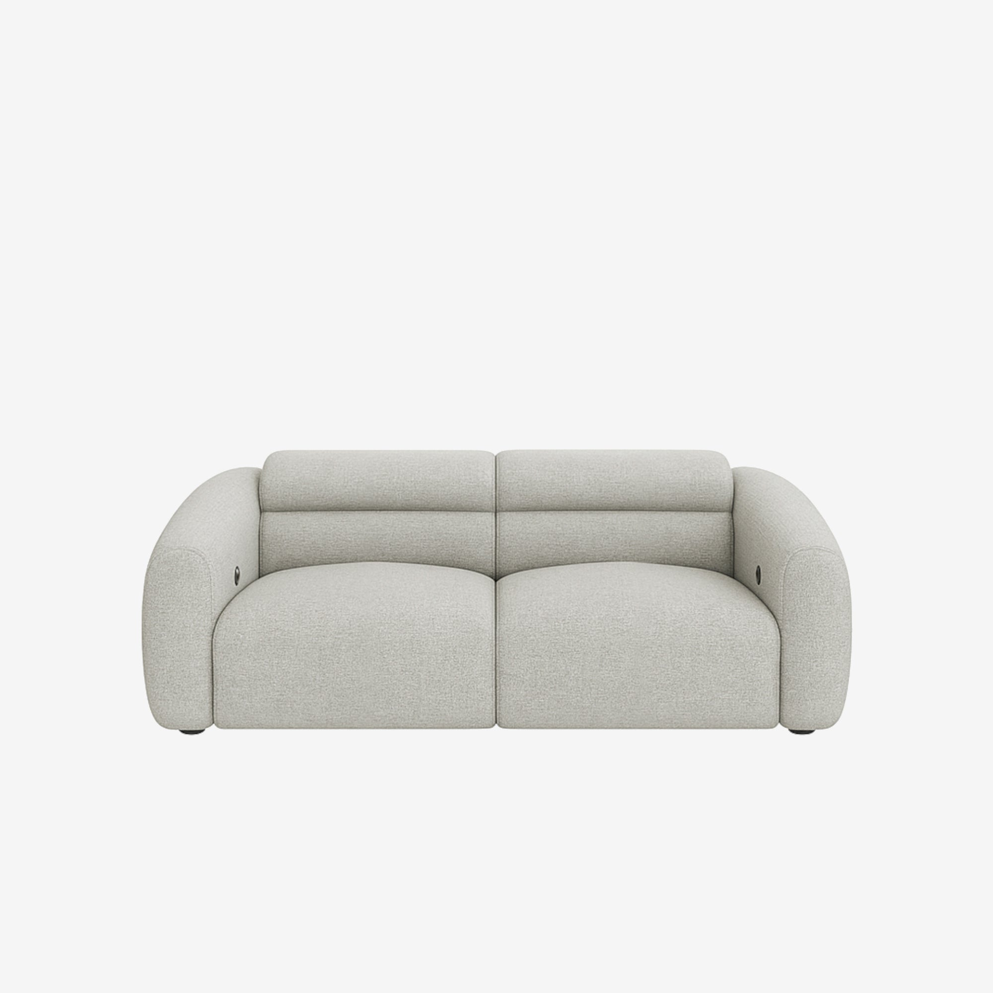 Bilbao 2 Seater Recliner Sofa - Easy Clean Fabric - Stone
