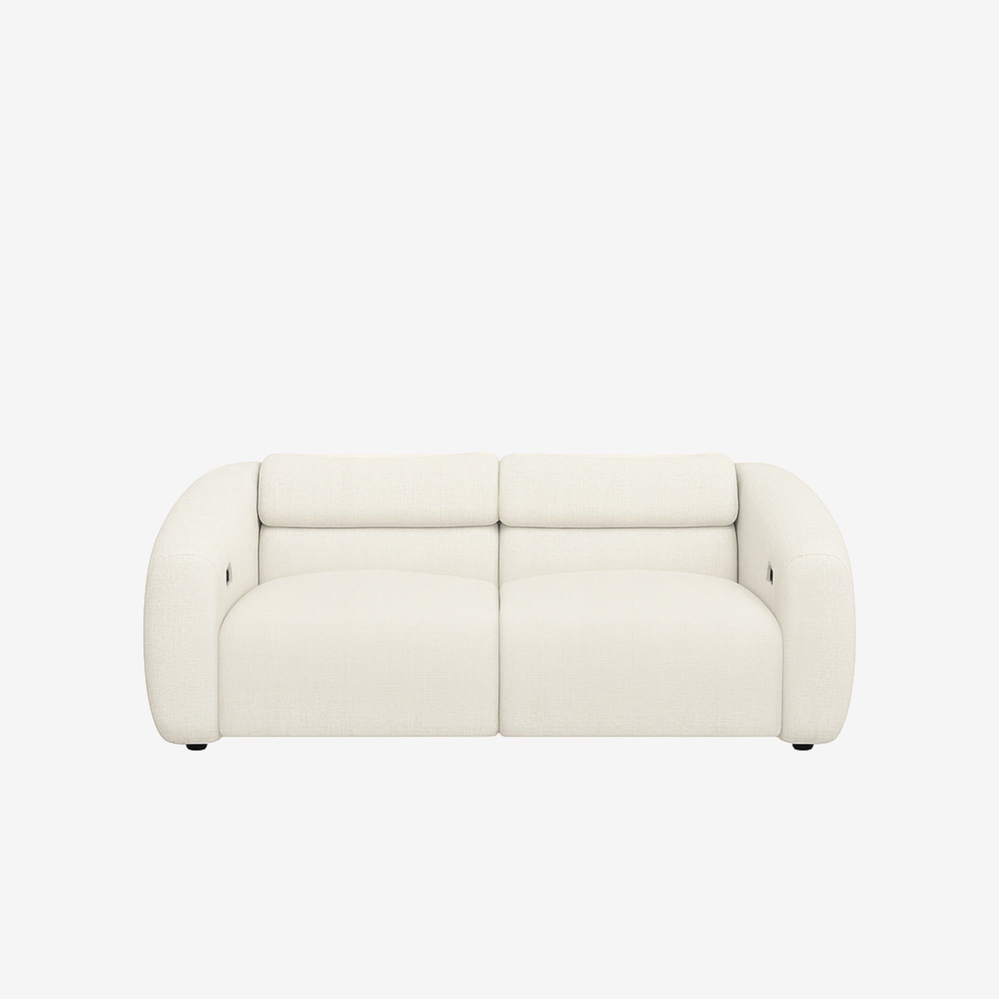 Bilbao 2 Seater Recliner Sofa - Easy Clean Fabric - White