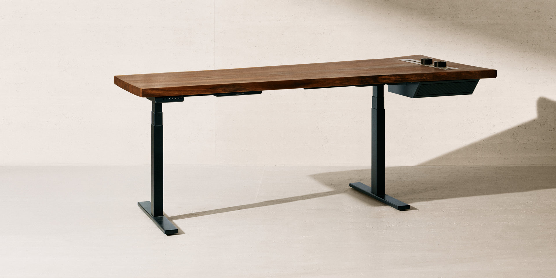 Bespoke Wood Slab Desk Grey & Sanders