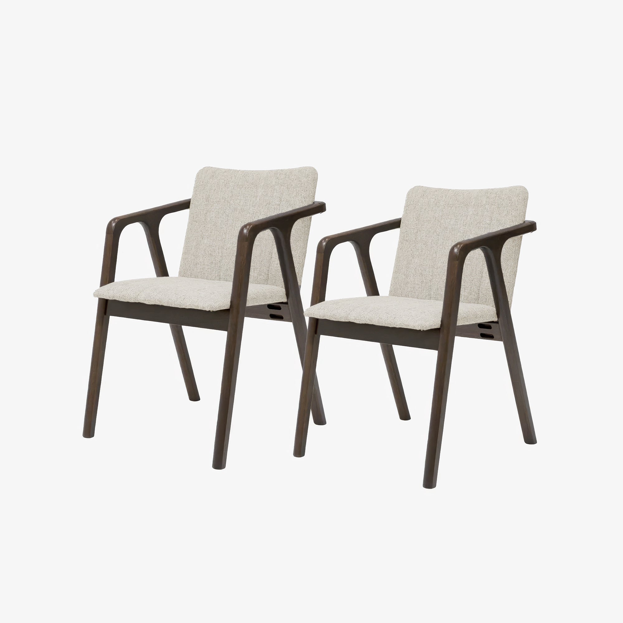 Emma Dining Chair Set for 2 - Mocha Walnut – Grey & Sanders