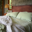 Sunday Bedding - French Linen Sheet Set in Sage Green Lifestyle Photo