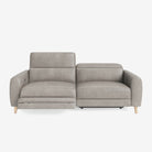 Hampton 3 Seater Leather Recliner Sofa Chester Haze