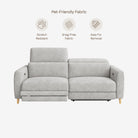 Hampton 3 Seater Fabric Sofa Mist