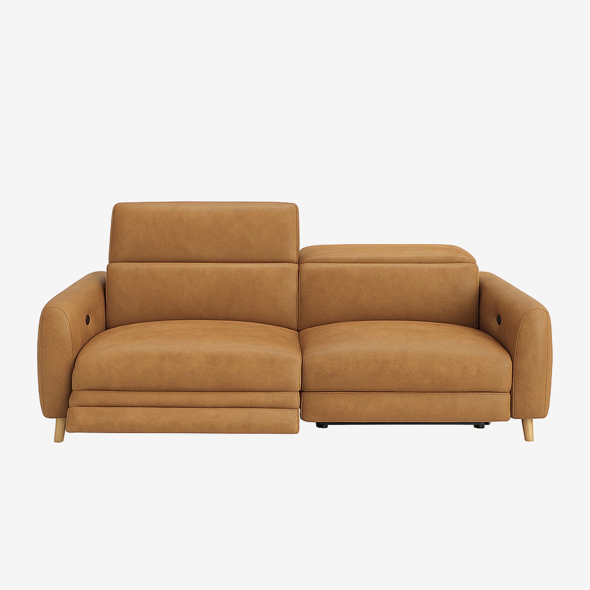 Hampton 3 Seater Leather Recliner Sofa Chester Tan