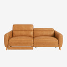 Hampton 3 Seater Leather Recliner Sofa Kansas Cognac