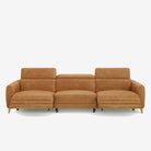 Hampton 4 Seater Leather Recliner Sofa Chester Tan