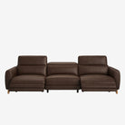 Hampton 4 Seater Leather Recliner Sofa Chester Walnut