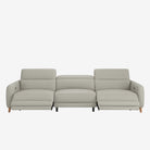 Hampton 4 Seater Leather Recliner Sofa Rio Light Taupe