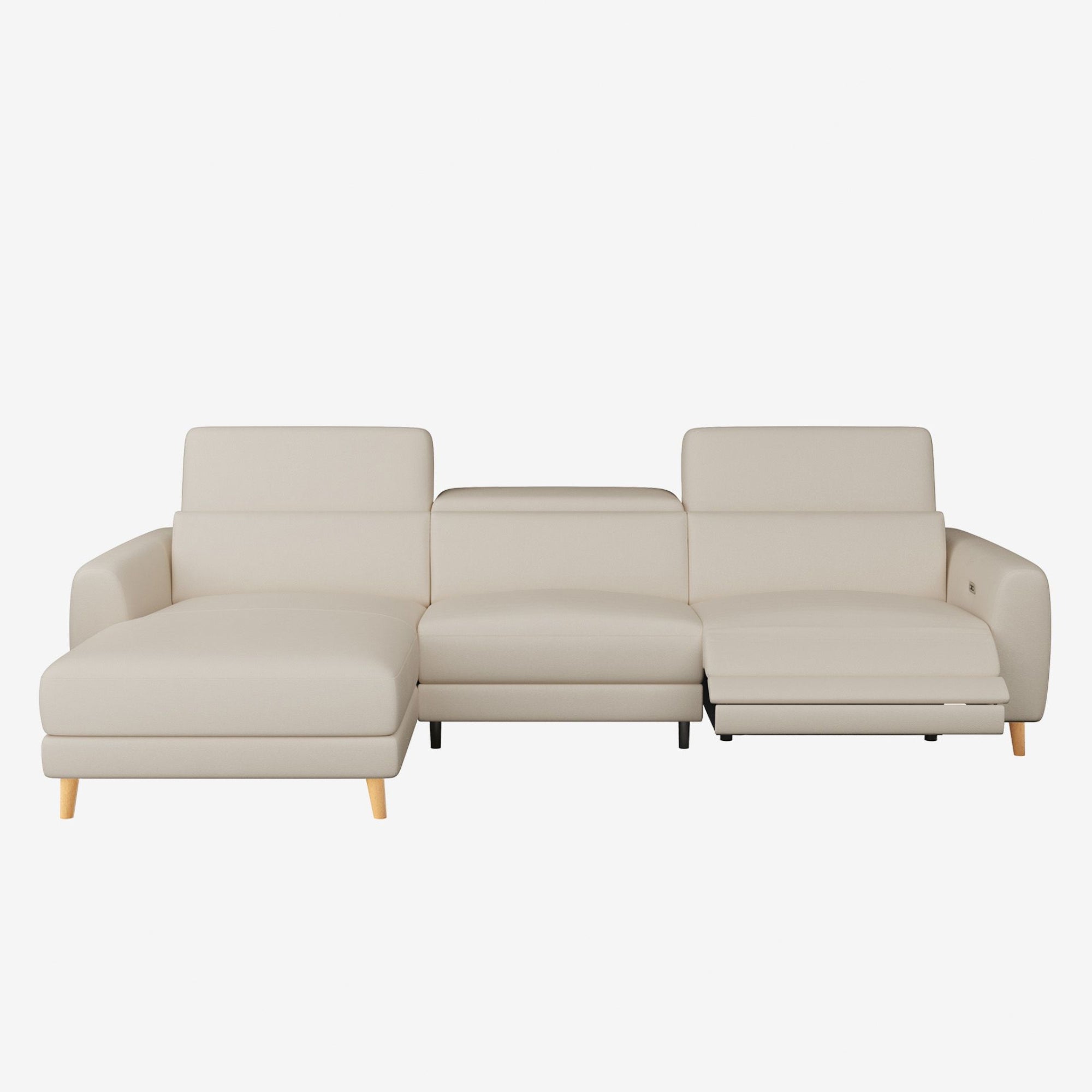 Hampton L-Shaped Leather Recliner Sofa Left