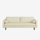 Hugh 3 Seater Fabric Sofa Latte