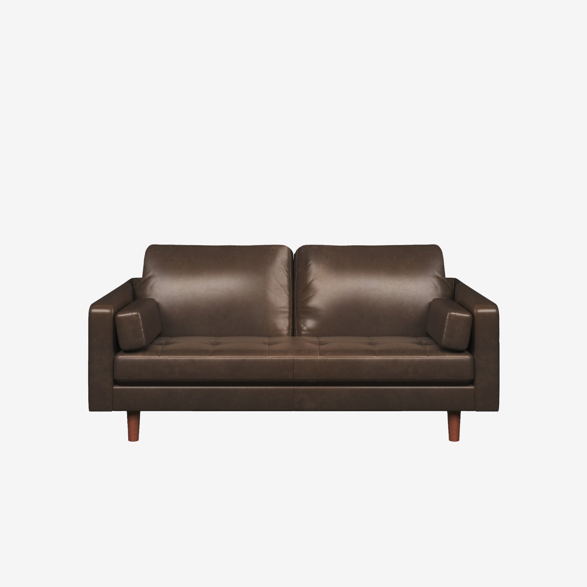 Hugh 2 Seater Sofa Leather Chester Walnut