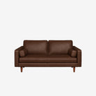 Hugh 2 Seater Leather Sofa - Natural Brown