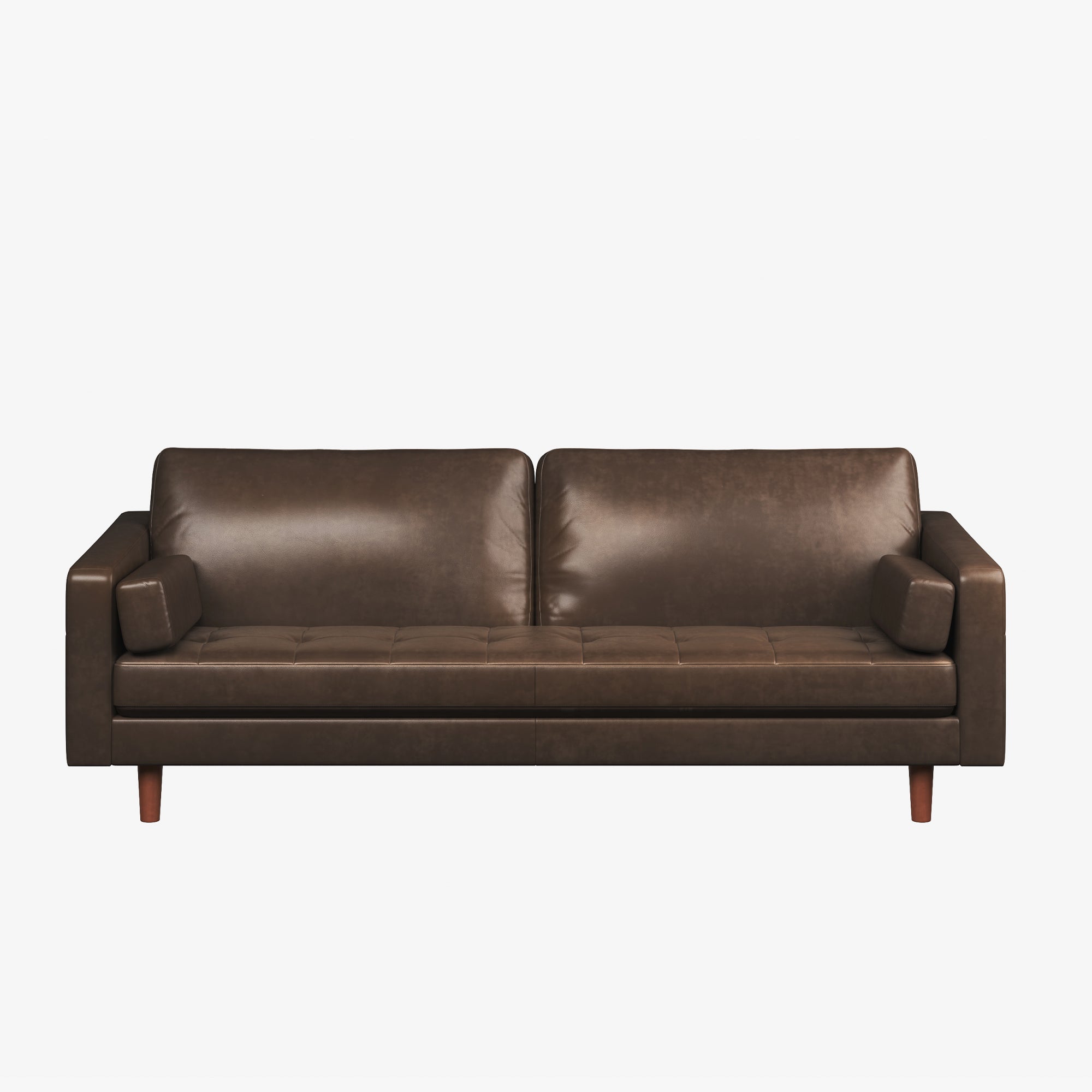 Hugh 3 Seater Leather Sofa Chester Walnut