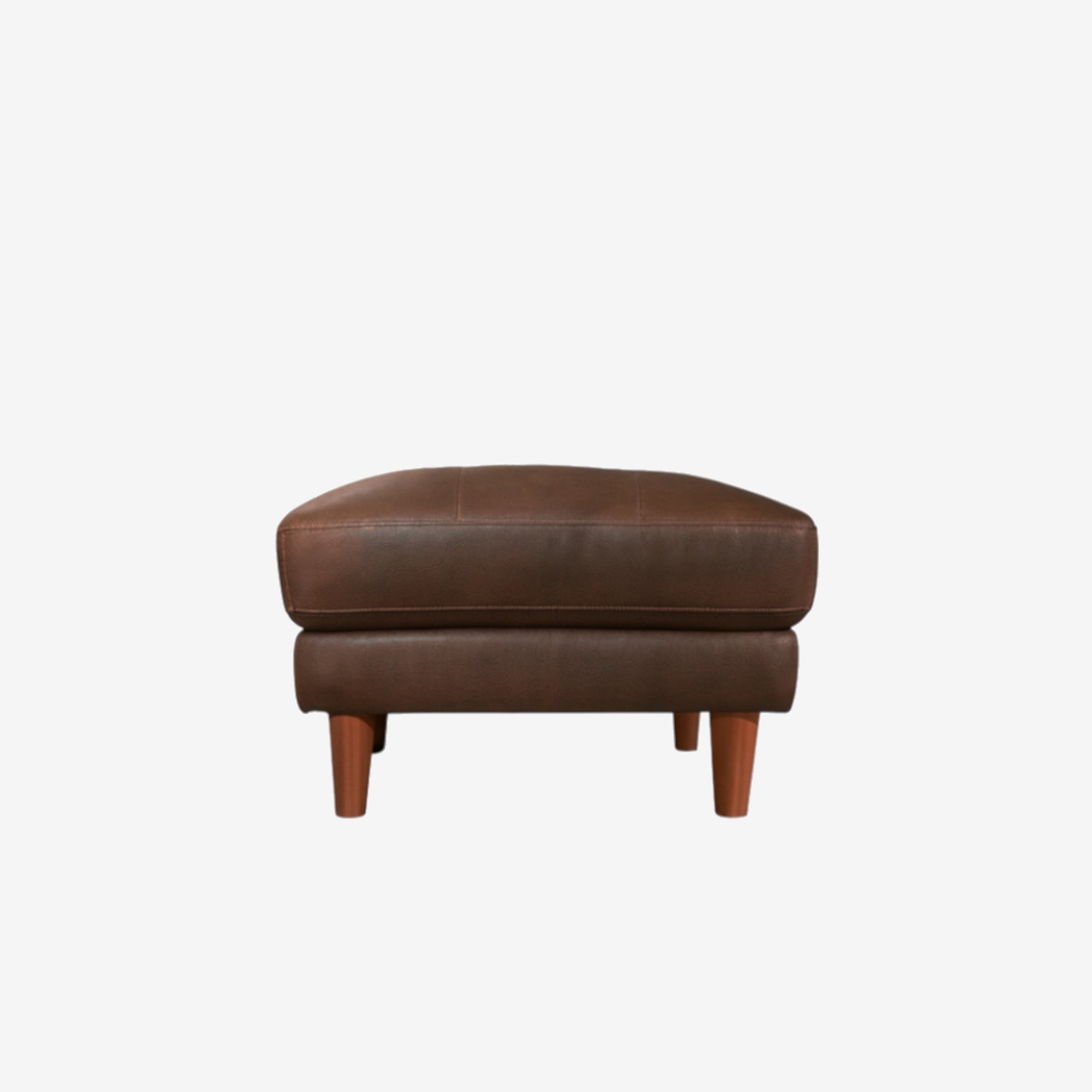 Hugh Leather Ottoman Chester Walnut