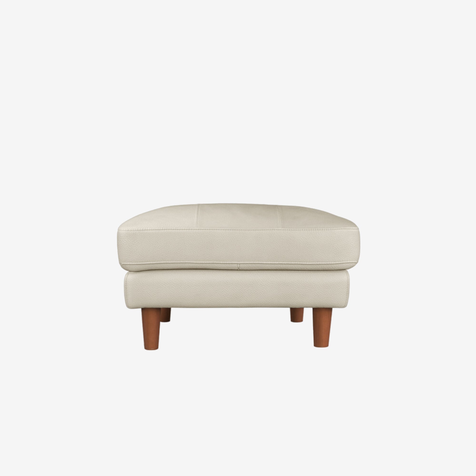 Hugh Leather Ottoman Rio Light Taupe
