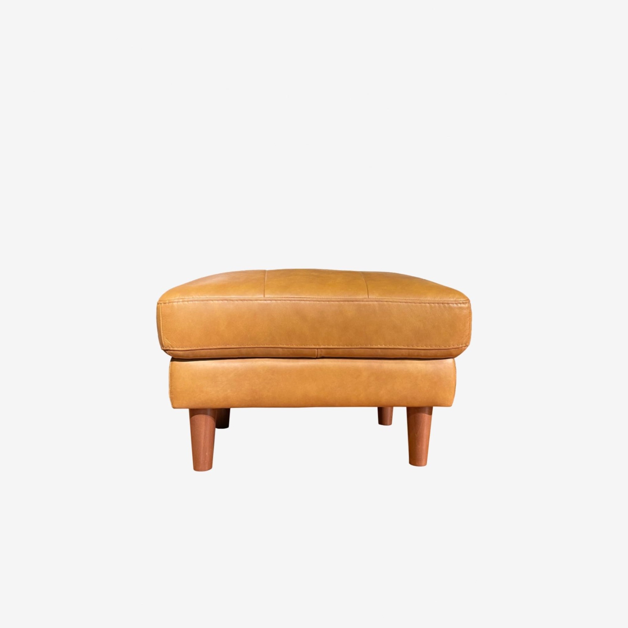 Hugh Leather Ottoman