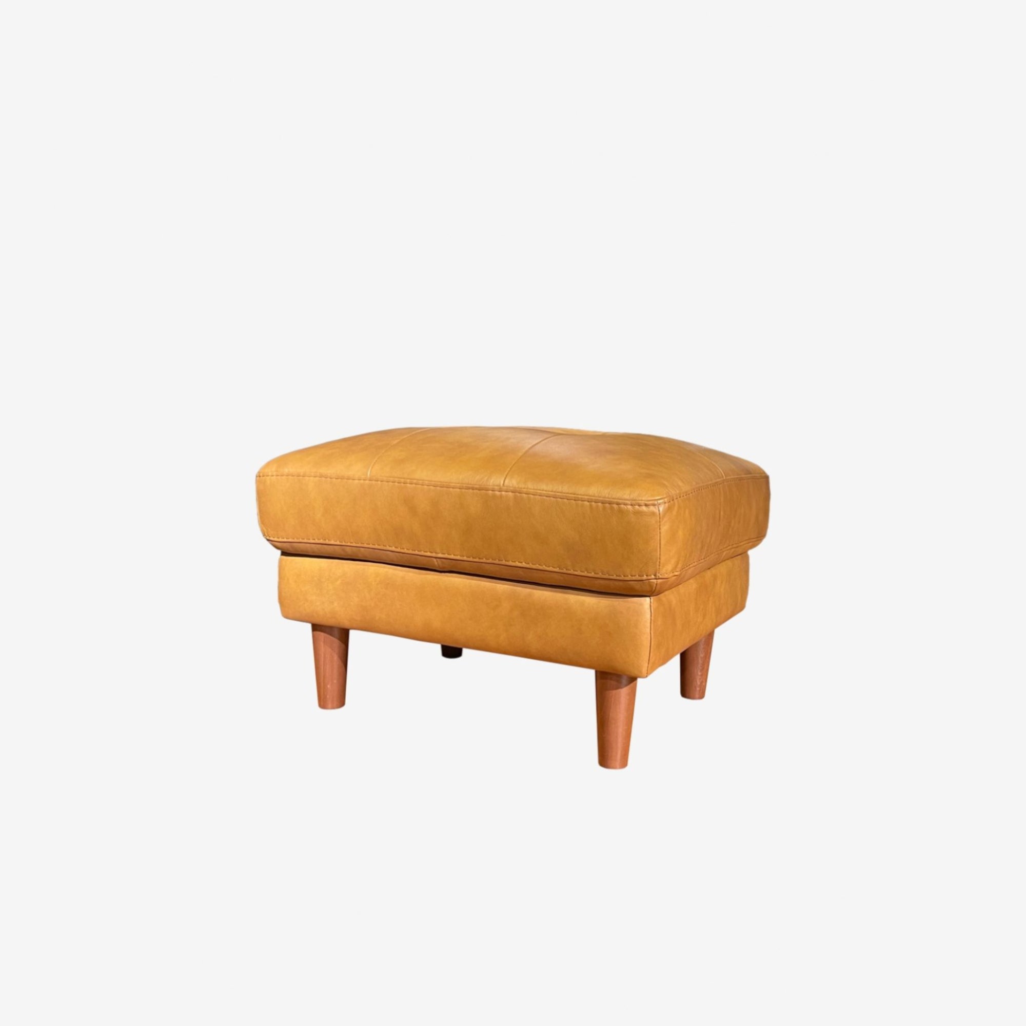 Hugh Leather Ottoman