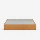 Lisbon king bed frame in chester tan leather
