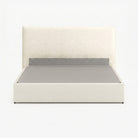 Lisbon king drawer storage bed frame in white performance fabric
