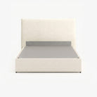 Lisbon queen drawer storage bed frame in white performance fabric
