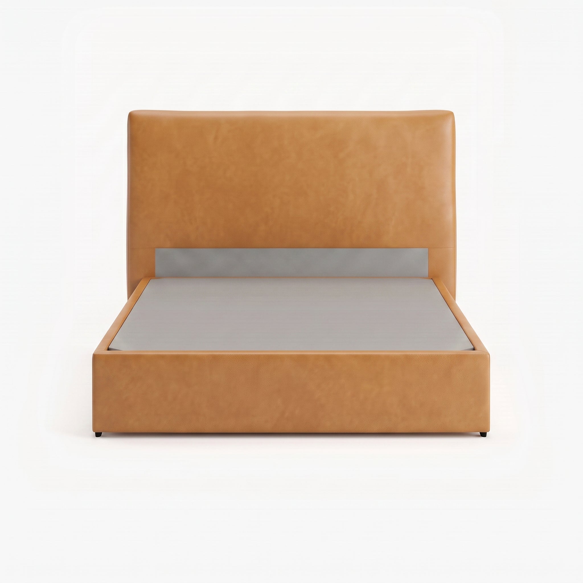 Lisbon queen drawer storage bed frame in chester tan leather
