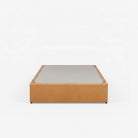 Lisbon super single bed frame in chester tan leather
