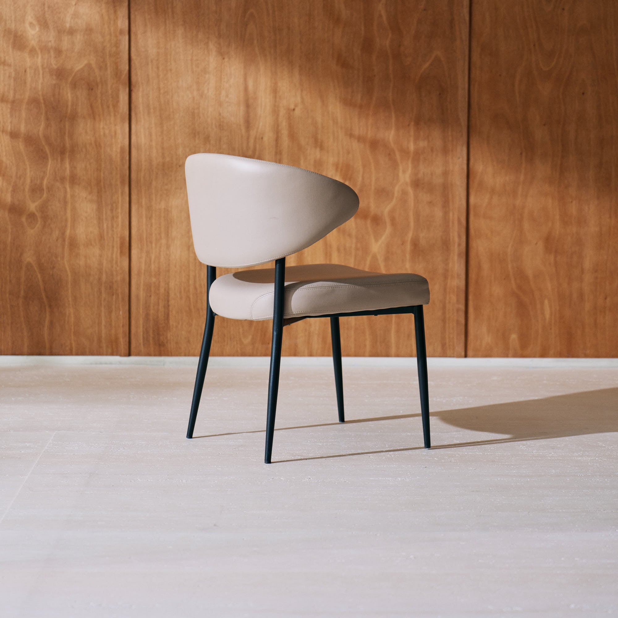 Luna Dining Chair - Taupe Leather – Grey & Sanders
